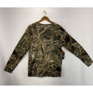 NWT Habit Men's Long Sleeve Real Tree Official Fishing‎ Hunting Leaves Camo M